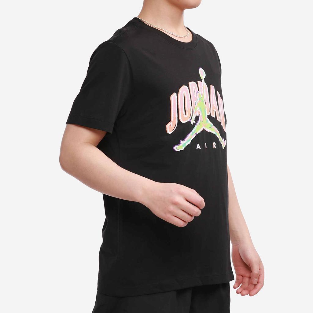 Jordan T Shirts Men's Black Crew Neck Moderate Straight Fit CZ8384-010