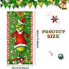 Merry Christmas Grinch Christmas Door Cover Decorations Banner Grinch Green Backdrop
