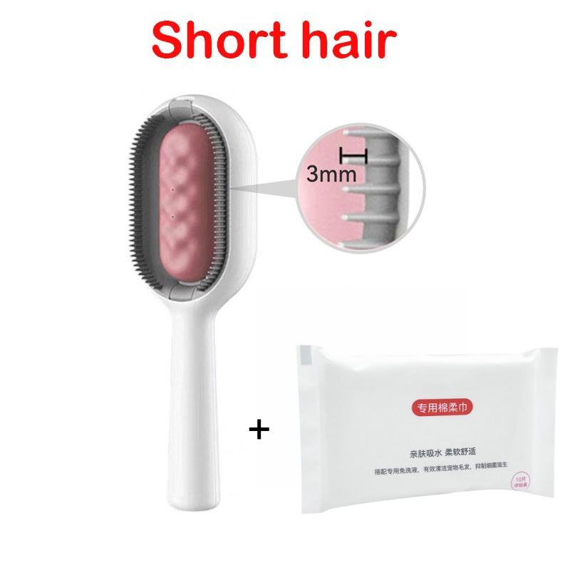 Szczotka do pielęgnacji kota Grzebień do czyszczenia Grzebień do usuwania sierści z pływającą sierścią z chusteczkami jednorazowymi Akcesoria do pielęgnacji zwierząt dla kotów Szczotka dla psa