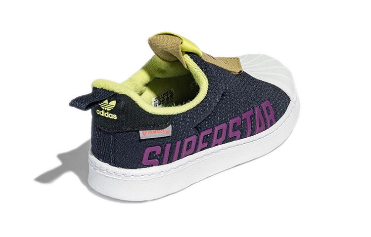 Adidas Originals Superstar Collection 360 X I Comfortable Low top Toddler Shoes Black Purple Infant And Toddler Q46513