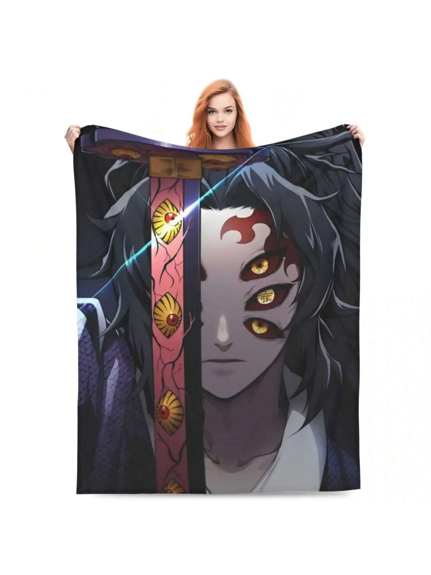 

Kokushibo Blanket Anime Awesome Throw Blanket For Sofa Bedding Lounge Bedspread 75X95CM сірий колір