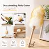 Genuine Wool Duster Lint Free Dense Soft Fur Strong Dust Removal for Household Car Sofa Book Shelf Cleaning Use