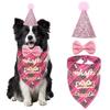 Pet Dog Cat Birthday Party Flag Dog Birthday Hat Triangle Scarf Big Dog Birthday Drool Scarf Bib Dog Cat Party Decoration