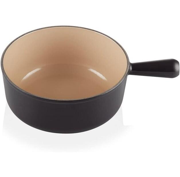 Fondue Pan Classic Caquelon Le Creuset Matte Black 24 Cm (20007240002460)