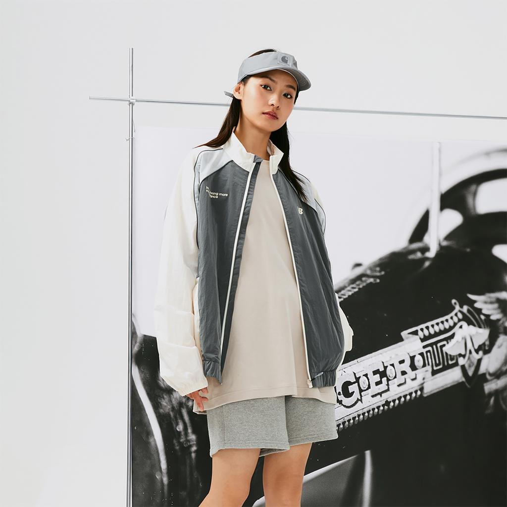 New Balance Jackets Unisex Gray Stand Collar Moderate Other NAE24011-DKG