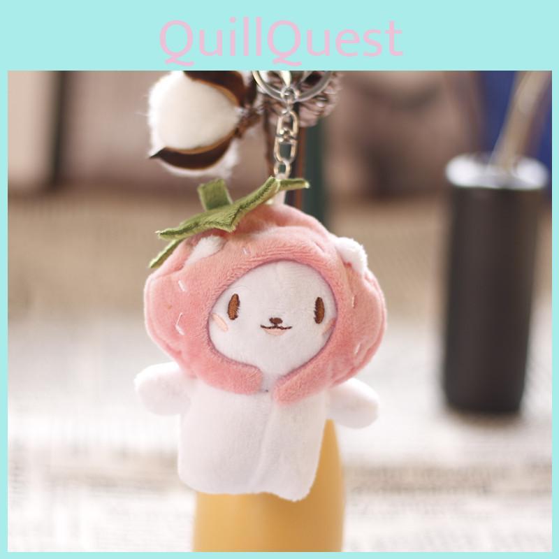 Plush Doll Cat Keychain Stuffed Toy With Pp Cotton Fill For Girl Bag Decor
