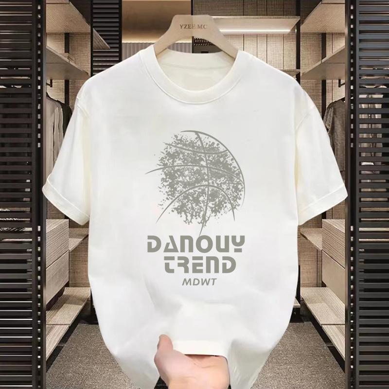 

Men S Loose Five-Quarter Sleeve T-Shirt Letter Printing Fashion American Trend Versatile Short-Sleeved T-Shirt M