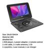 13.9 Inches Portable DVD Player Region-free USB Port 270 Degree Rotation Swivel Screen
