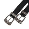 PU Waist Belt with Embossed Pin Buckle Adjust Length Waist Belt Woman Girls Jeans Dresses Skirt Coat Decors Waistband