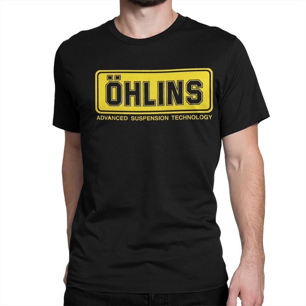 Olins Racing Motorcycle Shock Absorber T-shirt, Men's, Women's, Cotton T-shirt, Short Sleeve T-shirt
