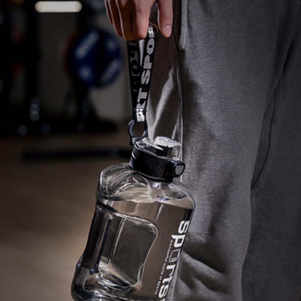 1.7L Gym Water Bottle Large Sports Training Camping Drink Kettle Removable Straw