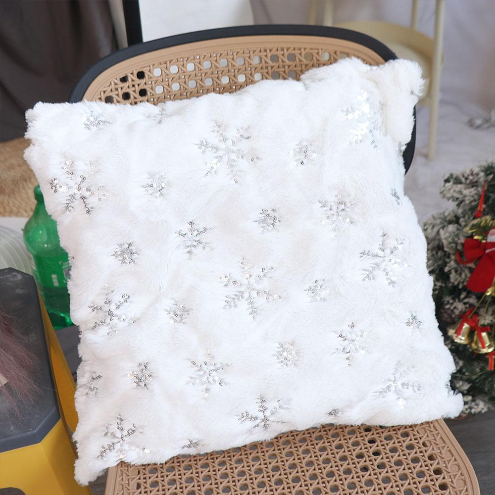 INS Style Christmas Plush Pillowcase Square Cushion Cover Removable Throw Pillowcover Sofa/Bed
