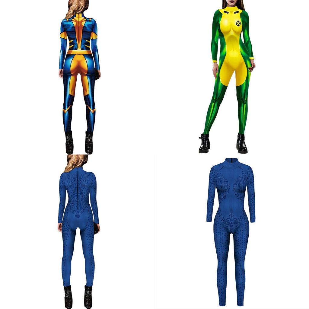 Exquisite X-men Mystique Women Catsuit Jumpsuit 3d Printed Cosplay Costume