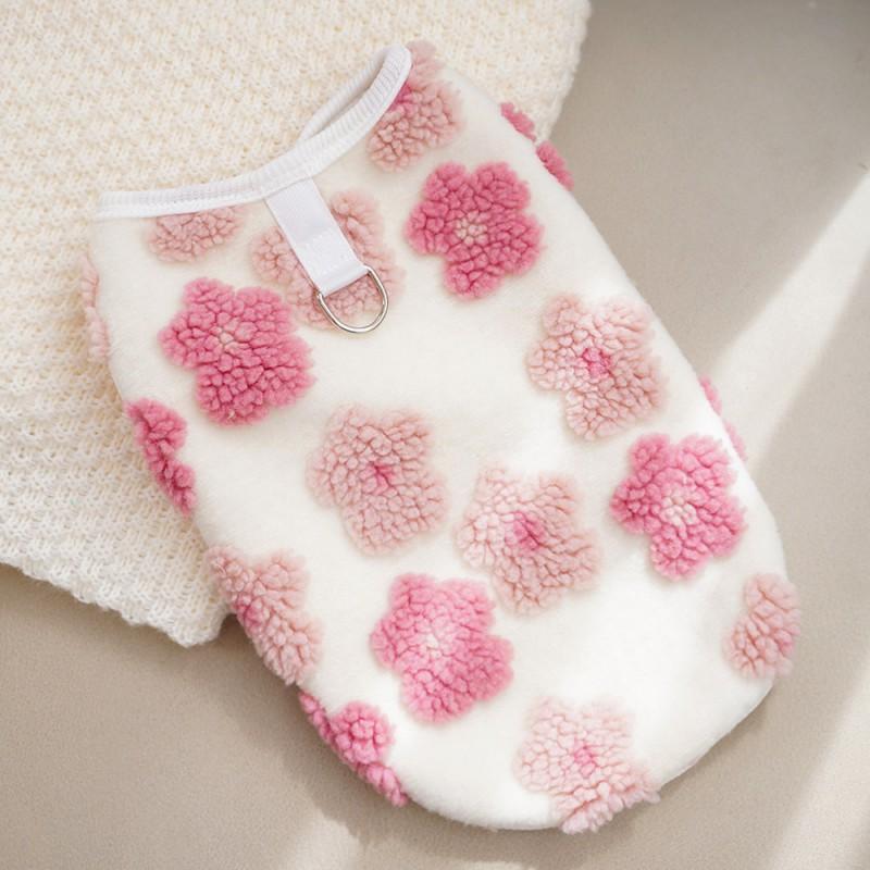 Warm Fleece Pet Vest Small Dogs Cats Winter Coat Cute Cartoon Style