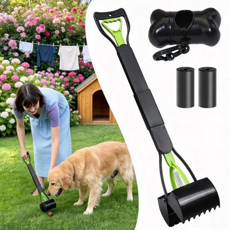 Jaw Clamp Heavy Duty Long Handle Poop Scooper Pet Cleaning Shovel Tools for Dog for Dog Puppy Cat Waste Picker Pet Supplies