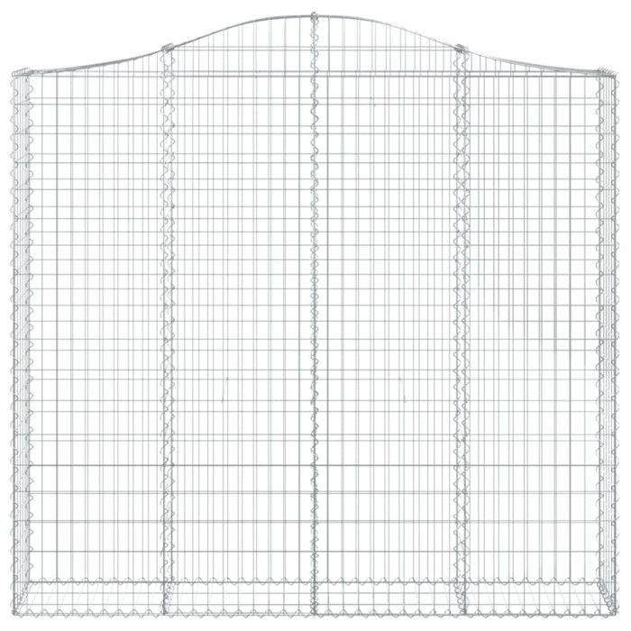 VidaXL Panier de Gabions Arqué Cage à Gabion Mur de Gabion Panier à Pierre Gabion pour Pierre Jardin Patio Extérieur 153389