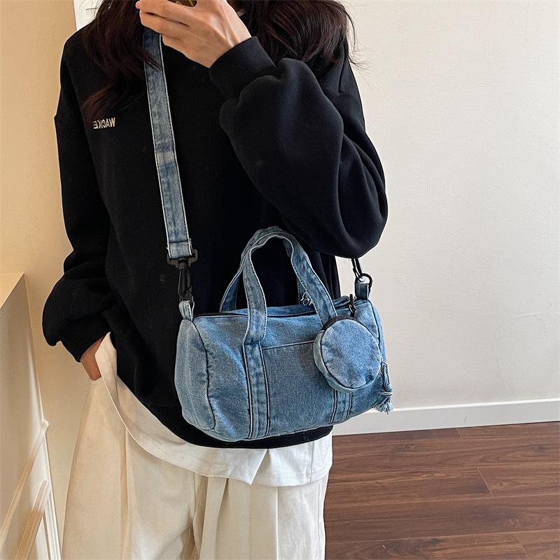 Denim Bag Women's Summer Versatile Shoulder Messenger Bag Casual High-end Portable Pillow Bag