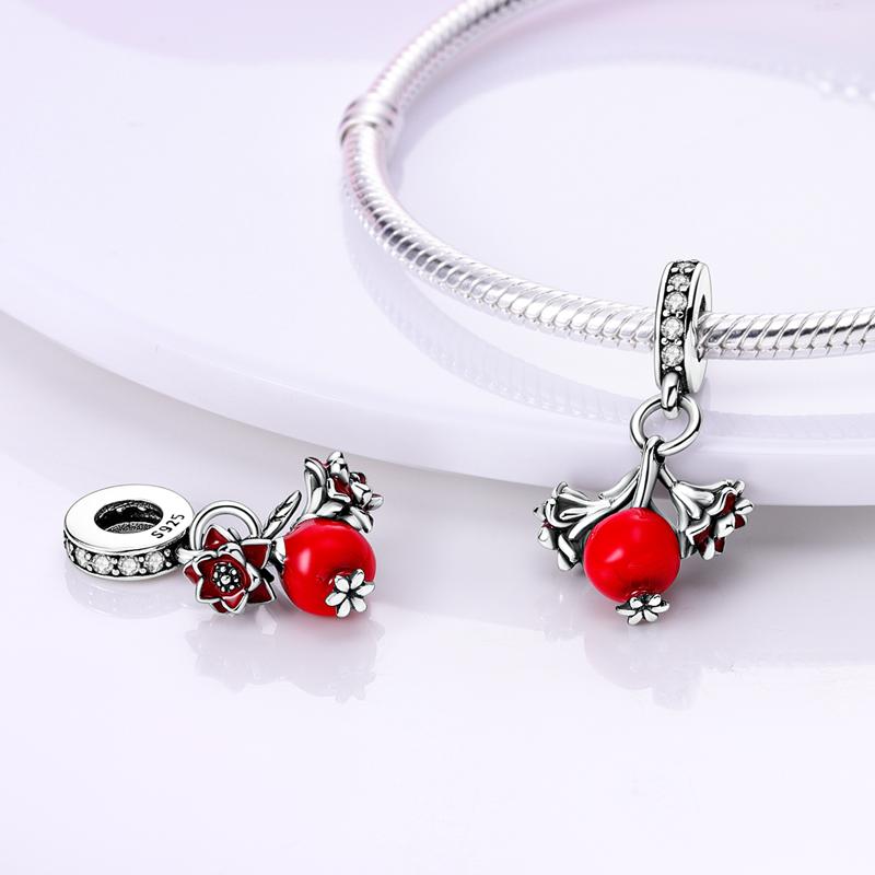 925 Silver Colorful Food Charms Beads Fruit Beer Lollipops Ice Cream Hamburger Dangle Fit Original Bracelet Diy Jewelry