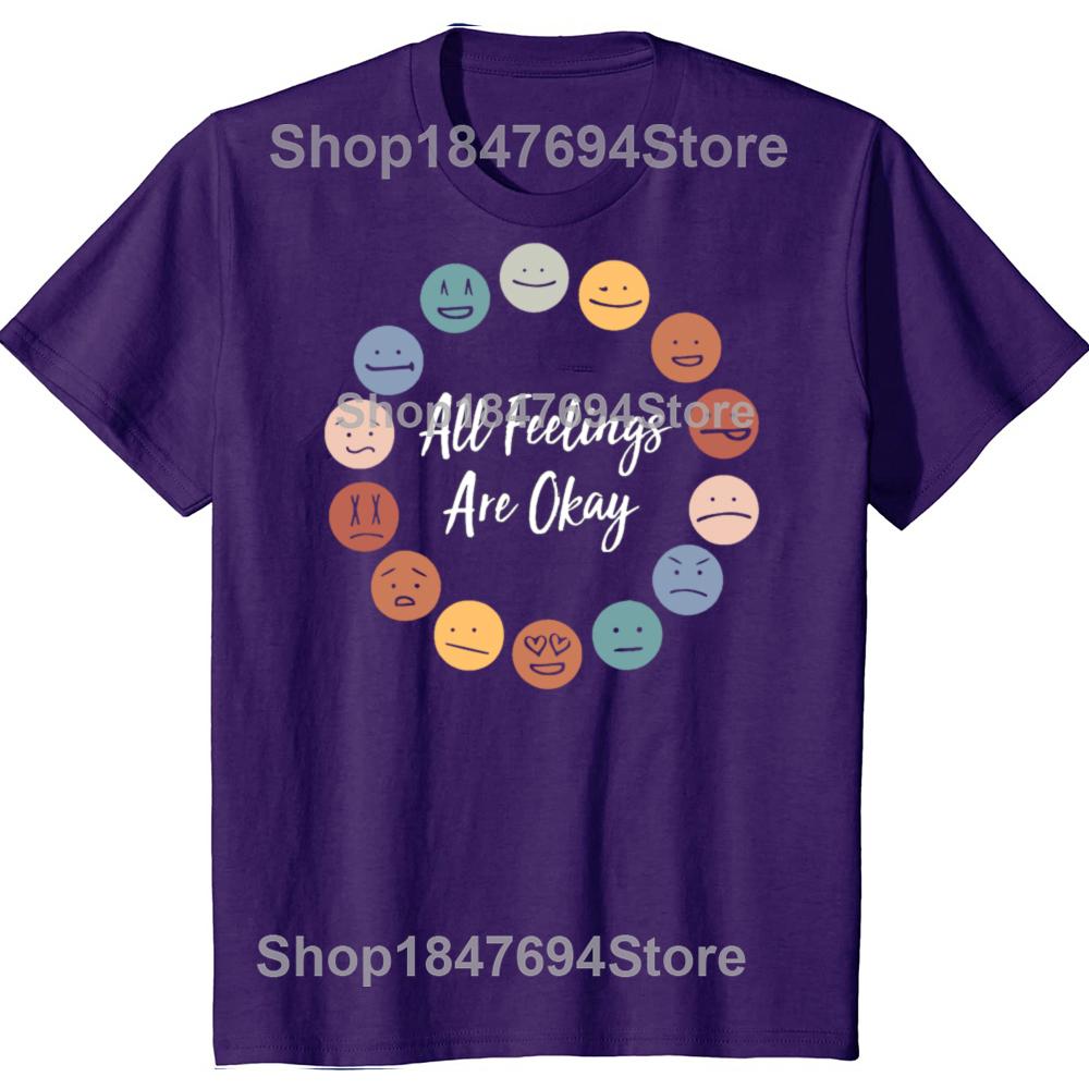

Emotional Health Important Tshirt for Mental Wellness Awareness Month Unisex Style Shirts for Women Custom Printed Shirt 4XL