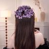 Fashion Elegant Butterfly Tassel Hair Claw Temperamental Mesh Shark Clip Ponytail Hair Clip Hair Accessory For Women