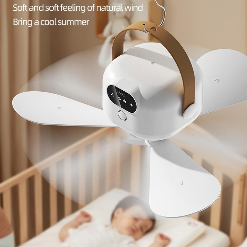 Rechargeable Hanging Fan Light Energy Saving Electric Fan Night Lamp  Outdoor Camping