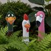 3Pcs/Set Synthetic Resin Flamingo Ornament, Weather-resistant Flamingo Stake for Home Office Kitchen Patio Backyard Decoration