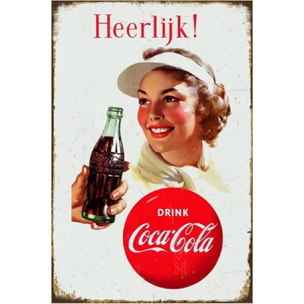 Retro Enjoy Cola Posters Retro Metal Tin Signs Vintage Posters for Game Room Bar Man Cave Cafe Garage Home Wall Decor Gift