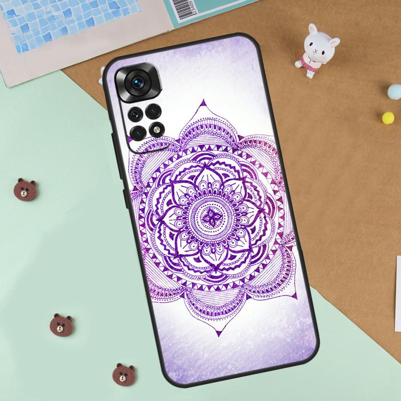 Indian Floral Henna Mandala Case For Xiaomi Redmi 14C 10C 12C 13C Cover For Redmi Note 13 Pro 14 9 10 11 12 10S 11S 12S