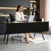Table Privacy Screen with Hook And Loop Design Panel Durable Oxford Cable Management Organizer for Workspace Organization And Privacy Panel