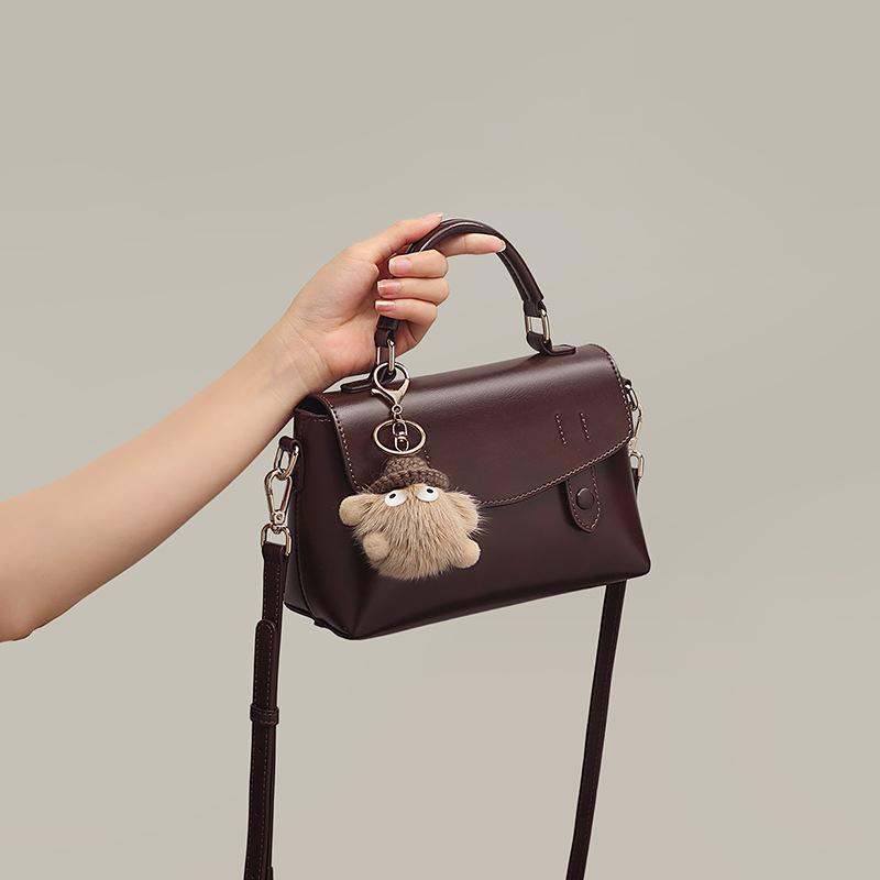 Bag Women'S Bag Autumn And Winter Leather Shoulder Messenger Bag Mailman Bag Fashion And High-End Handbag