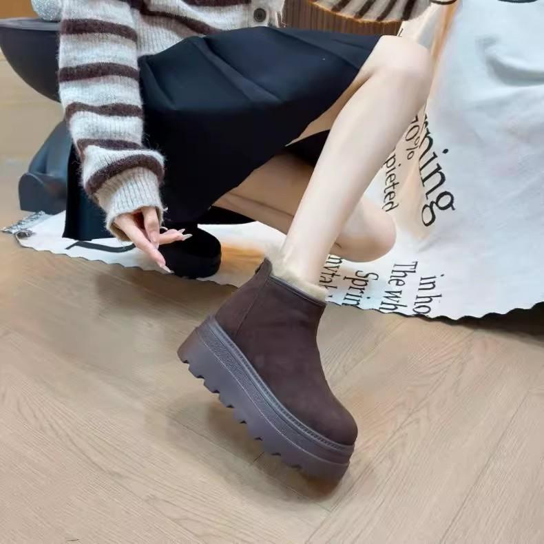 Damen Winter Leichtgewicht Warm Kalt Gepolsterte Schneestiefel mit dicker Sohle Rutschfest Abriebfest Lässige Sneaker Baumwollstiefel