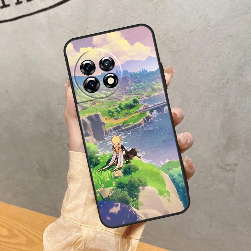 Anime Game Genshin Impact Case For OnePlus 8 9 10 Pro 15 13 12 11 13T 13R 12R 10T 8T Nord CE 5 2 3 4 Lite N20 N30 Cover