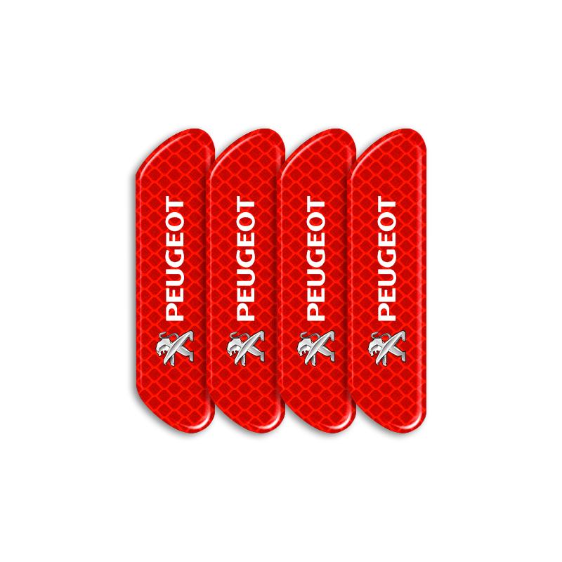 

Комплект из 4 светоотражающих наклеек для автомобилей Peugeot 308 408 508 RCZ 208 3008 2008 206 207 108 406 407 408 206 207 208 306 307 красный