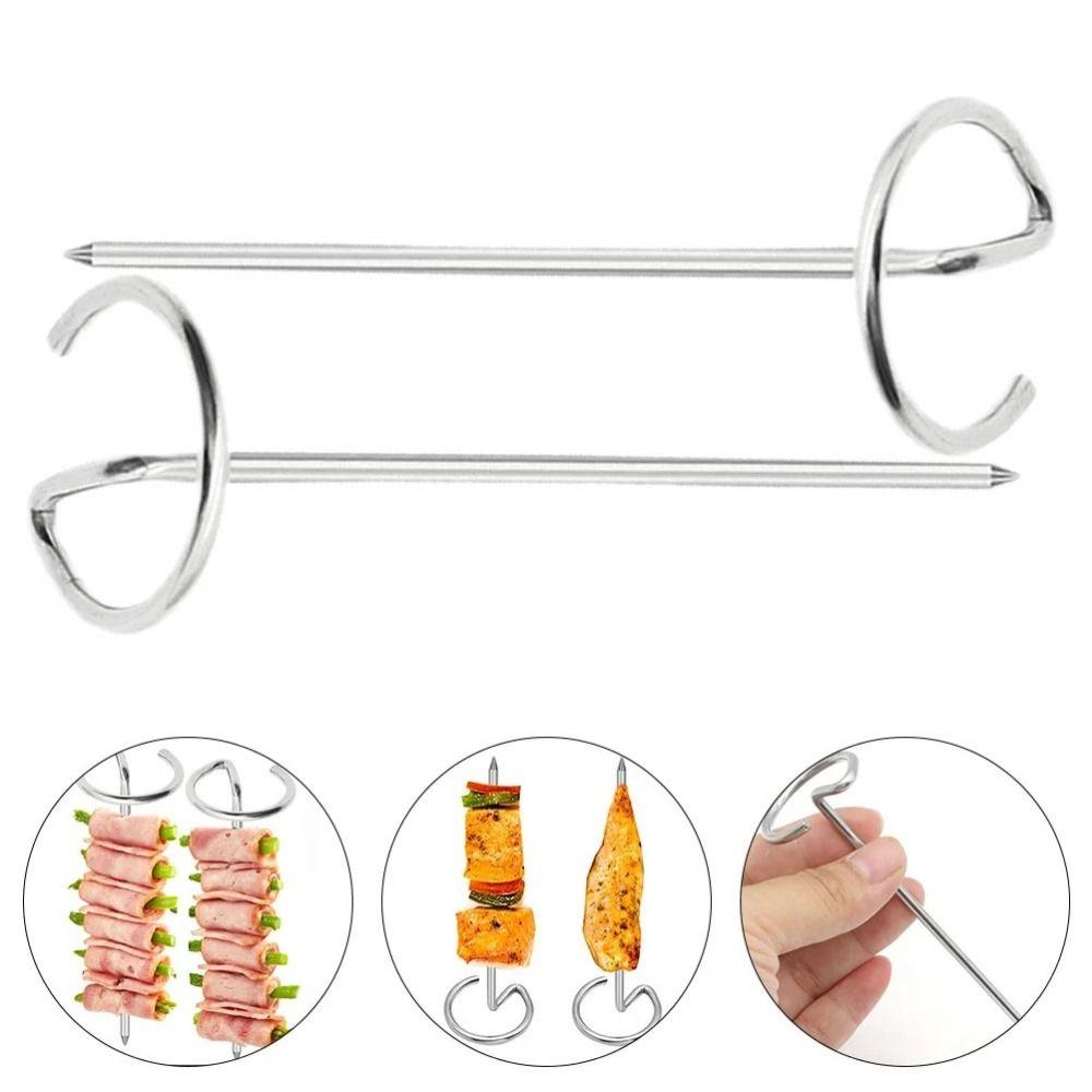 

10/15/20pcs Stainless Steel Air Fryer Skewers Creative Barbecue Skewers Barbecue Supplies 15pcs