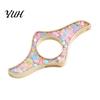 Reading Accessory One Hand Book Page Holder, Glitter Thumb Ring Holder for Reading, Stabilizer Clip Metal Opener Students Readers Tool