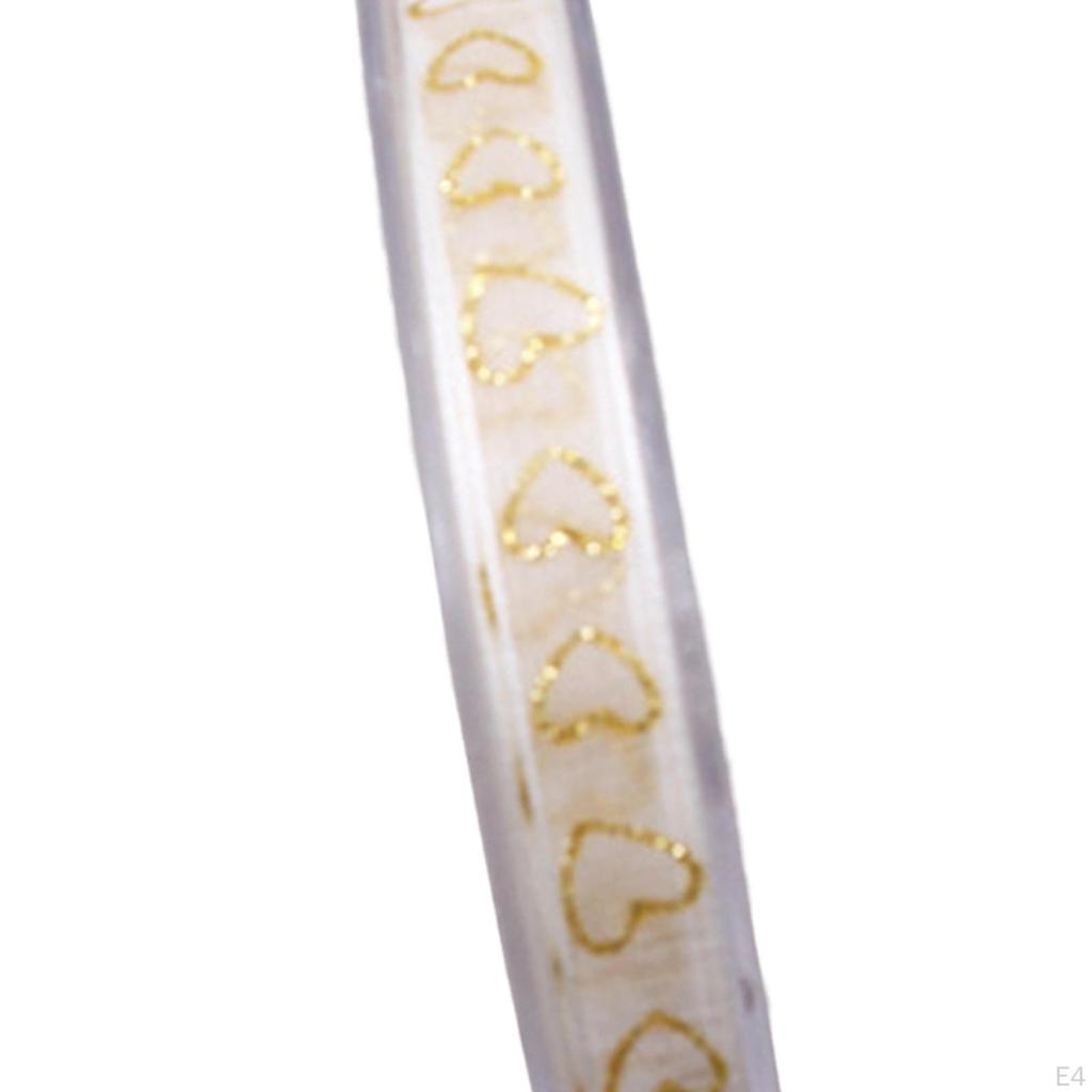 2 Roll Valentine's Day Ribbons Gift Wrapping Wired Heart for Wreath Party