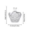 European-Style Diamond-Shaped Glass Candy Jar,Transparent Jewelry Organizer Glass Jar With Lid Candy Container Home Decoration