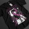 Anime Jujutsu Kaisen Toji Fushiguro Mit Haustieren Grafik Schwarzes T-Shirt Größe S4XL