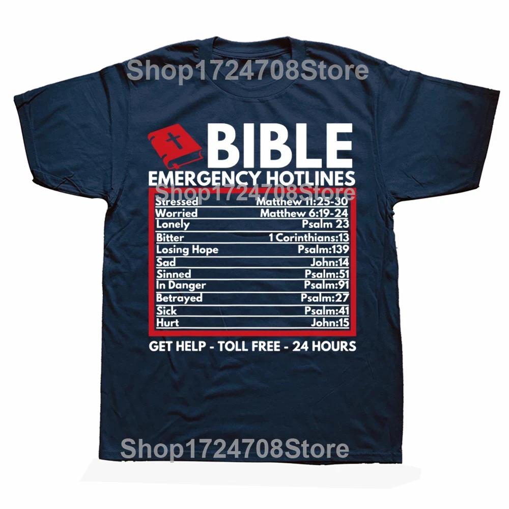 Bibel Notrufnummern Lustige Christliche Jesus Gott T-Shirts Sommer Stil Grafik Streetwear Kurzarm Geburtstagsgeschenke T-Shirt