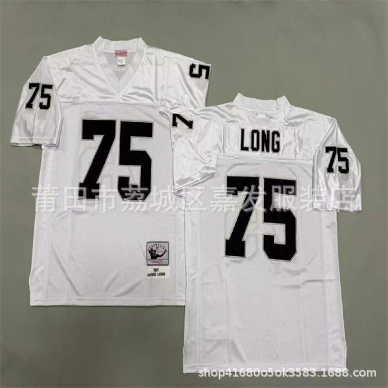 Rugby Jersey Oakland Raiders Retro Style Embroidered Football Uniform Mens Cotton Sport Shirt