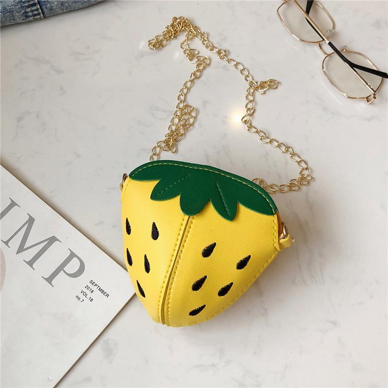 Adorable Mini Strawberry Chain Crossbody Bag For Girls Cute Coin Purse