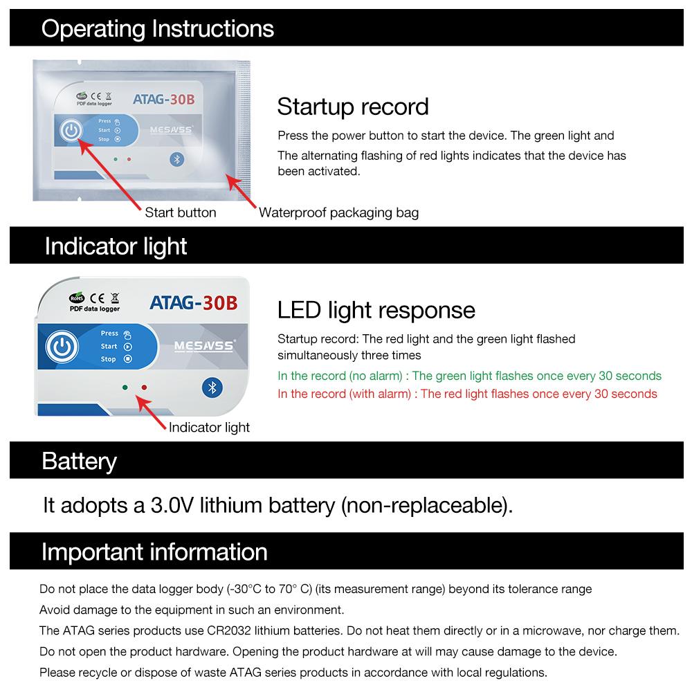 Mini USB Bluetooth Temperature Data Logger 65000 Points Internal Sensor High Precision TEMP Recorder For Cold Chain