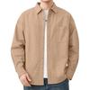 Men's Long-sleeved Shirt, 100% Cotton, Casual, Plain, Regular Collar, Relaxed Fit, Chest Pocket,