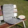 Portable outdoor heated seat cushion, foldable heating pad, 3 temperature settings, automatic power-off after 10 hours, overheat protection.