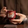 National Tide Forbidden City Red Ceramic Tea Cup Gift Set