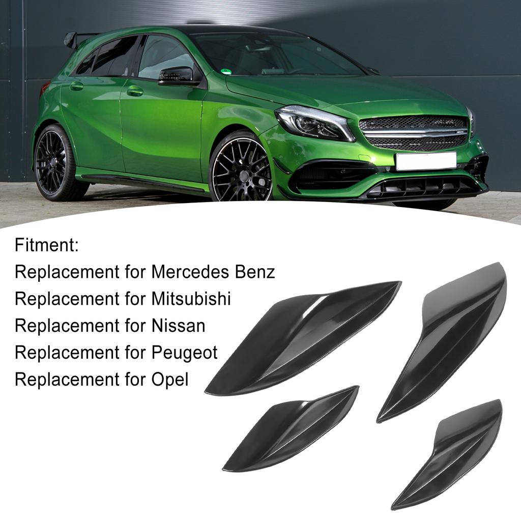 Bumper Fin Car Front Bumper Side Splitter Canards Lip Spoiler Deflector Replacement for