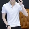 Summer Thin Ice Silk Short -Sleeved T -Shirt Men 'S Half -Sleeved Summer Casual V -Neck T -Shirt