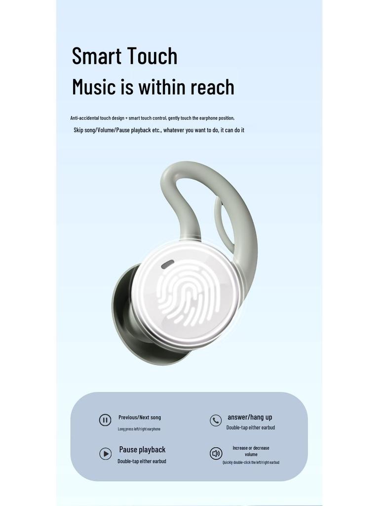 2025 Bluetooth 5.4 In-ear Earbuds: Mini Noise-Cancelling, Long-Wear, Comfortable, Sleep-Friendly TWS.