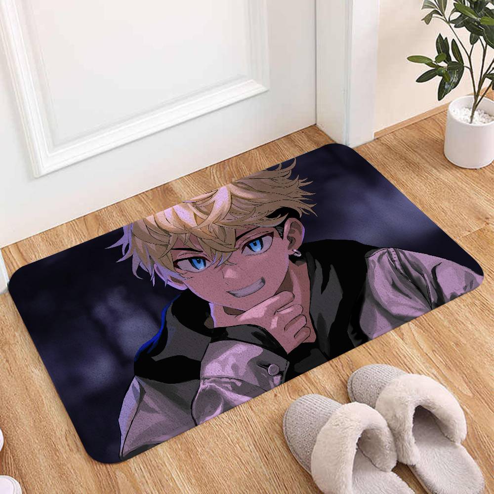 Anime T-Tokyo Revengers Floor Mat Bathroom Absorbent Mat Simple Door Dirt-resistant Mat Home Kitchen Mat Foot Mat Entry Mat