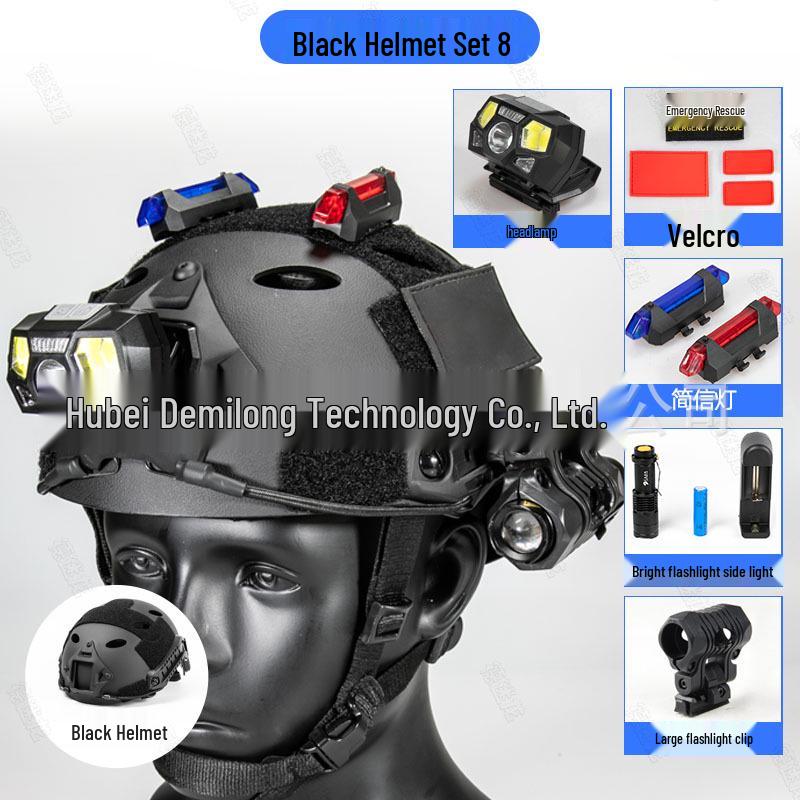 Set Casco di Salvataggio Nero e Rosso: Pronti per il Salvataggio da Terremoti e Acqua con Accessori Personalizzati
